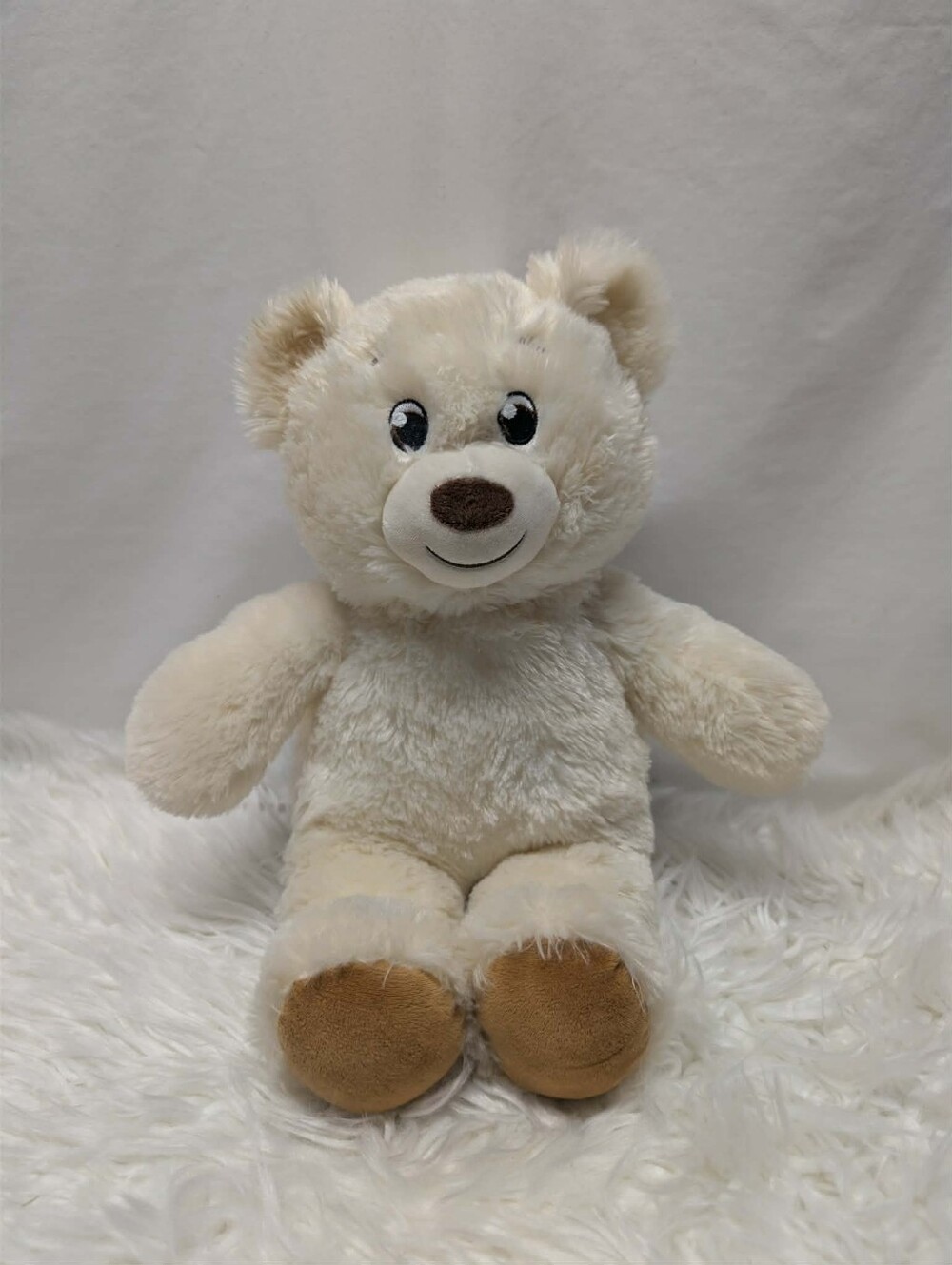 Build A Bear Light Cream Plush Teddy Bear Kids Toy - Soft Cuddly Stuffed Animal